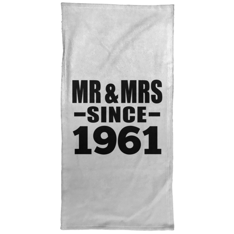 63rd Anniversary Mr & Mrs Since 1961 - Hand Towel