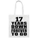 17th Anniversary 17 Years Down Forever to Go - Tote Bag White