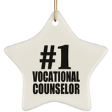 Number One #1 Vocational Counselor - Star Ornament