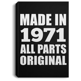 53rd Birthday Made in 1971 All Parts Original - Canvas Portrait