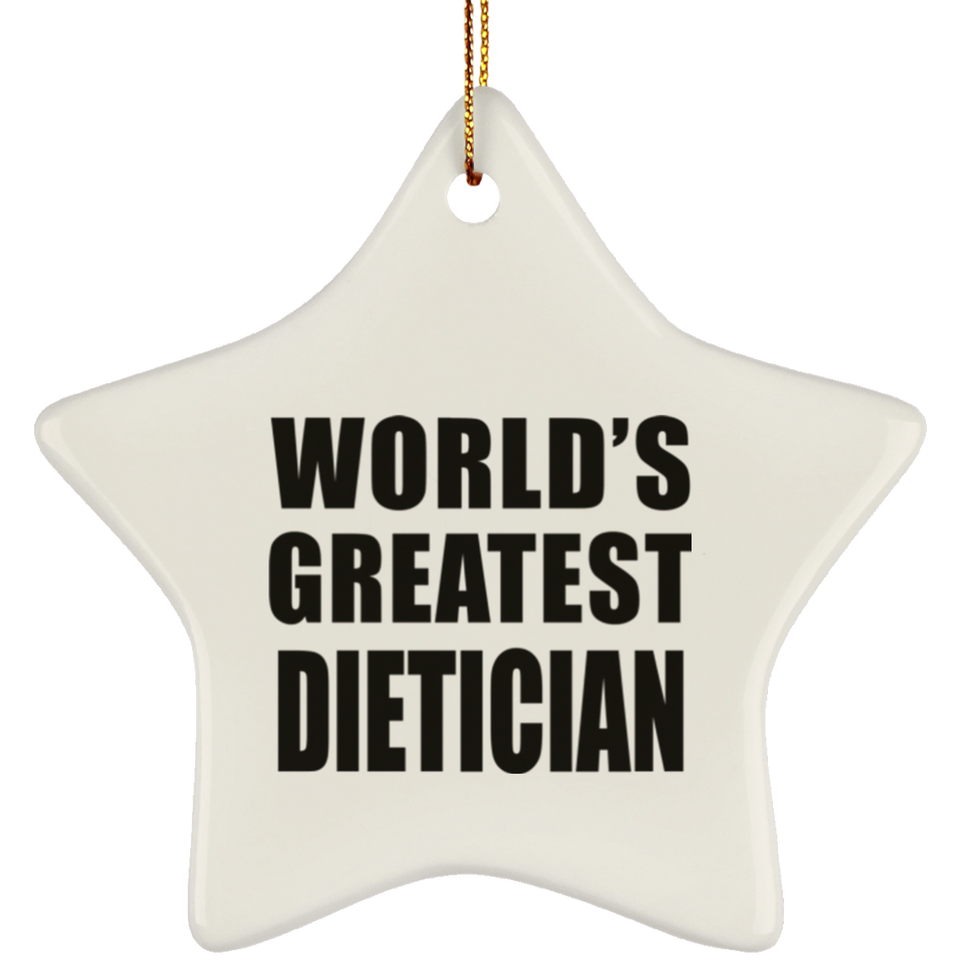 World's Greatest Dietician - Star Ornament