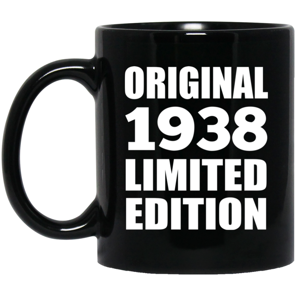 86th Birthday Original 1938 Limited Edition - 11oz Coffee Mug Black