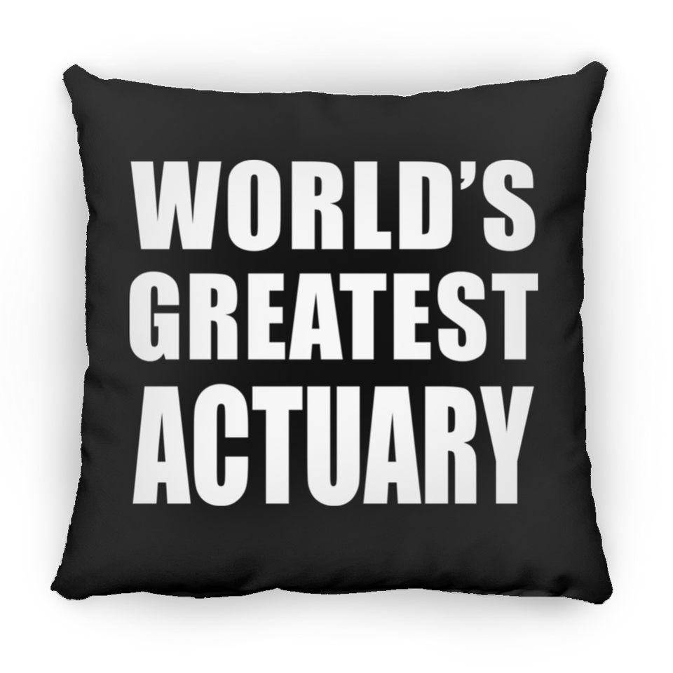 World's Greatest Actuary - Throw Pillow Black