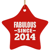 10th Birthday Fabulous Since 2014 - Star Ornament