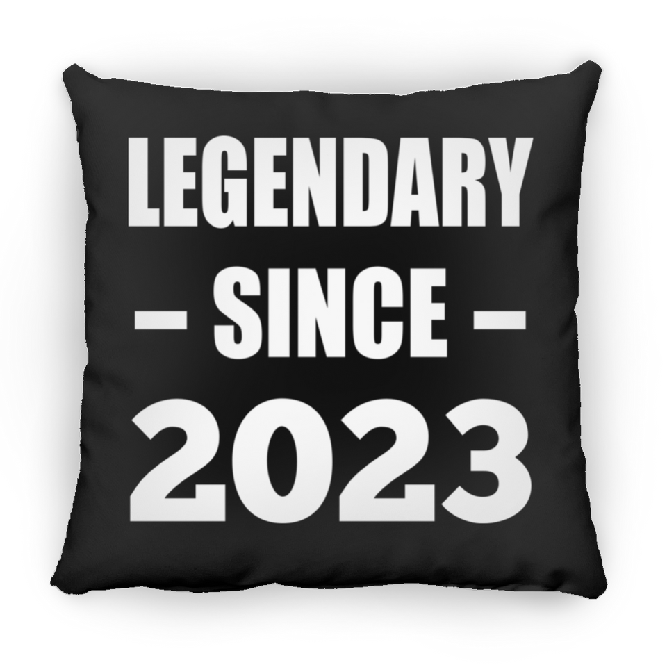 1st Birthday Legendary Since 2023 - Throw Pillow Black