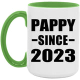 Pappy Since 2023 - 15oz Accent Mug Green