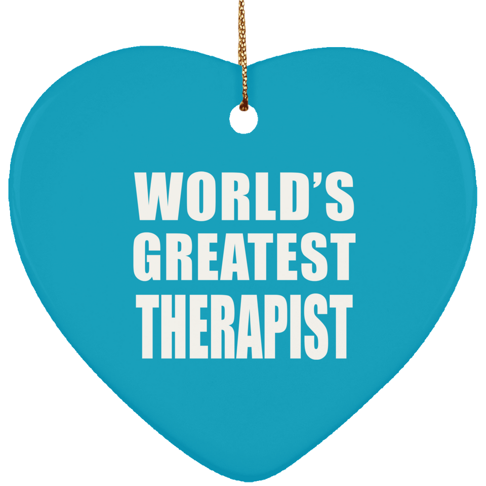 World's Greatest Therapist - Heart Ornament