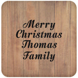 Merry Christmas Thomas Family - Drink Coaster C