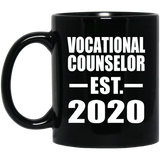 Vocational Counselor Established EST. 2020 - 11oz Coffee Mug Black