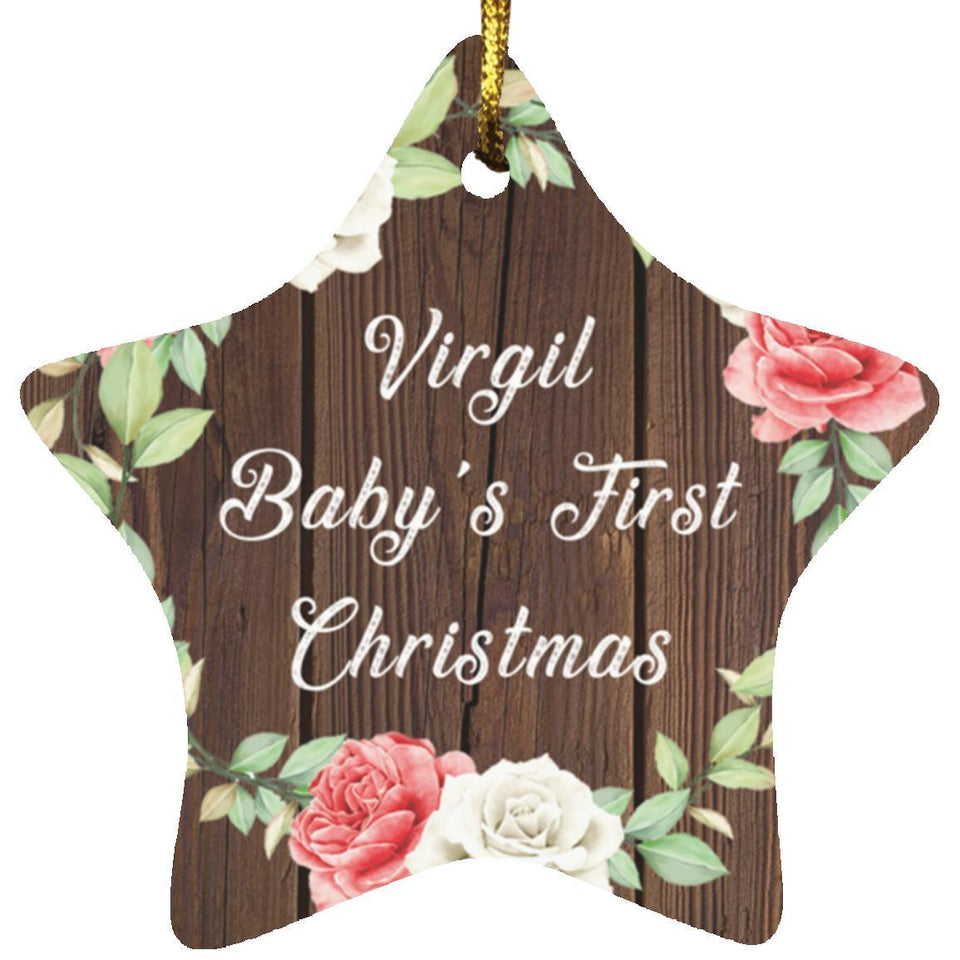 Virgil Baby's First Christmas - Star Ornament A