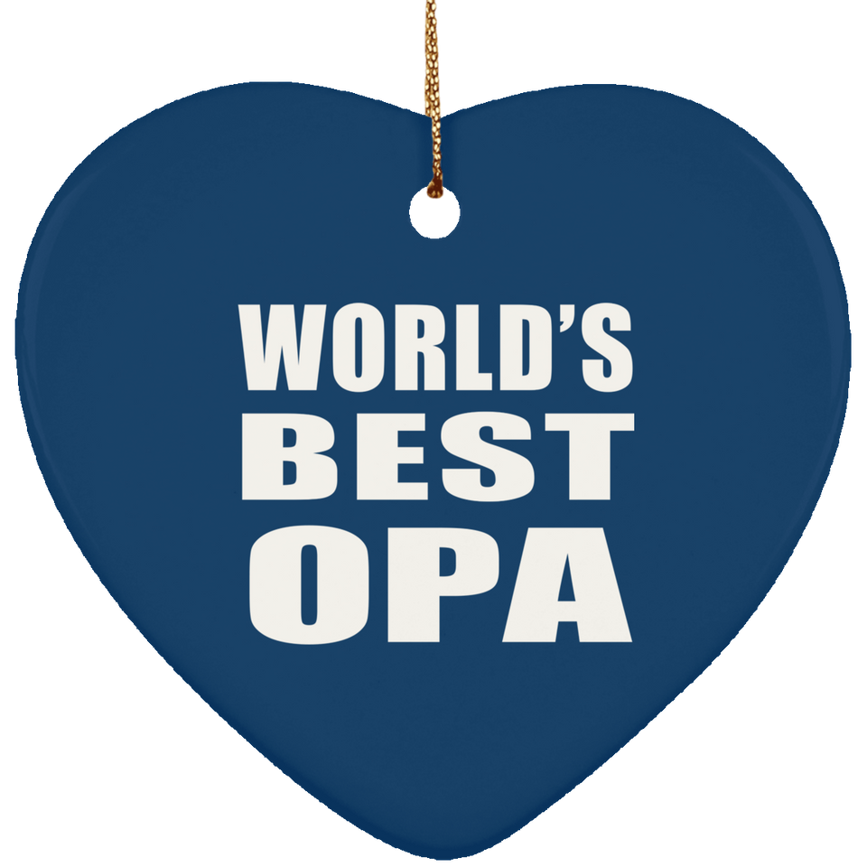 World's Best Opa - Heart Ornament