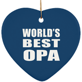 World's Best Opa - Heart Ornament