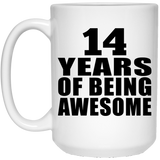 14th Birthday 14 Years Of Being Awesome - 15 Oz Coffee Mug