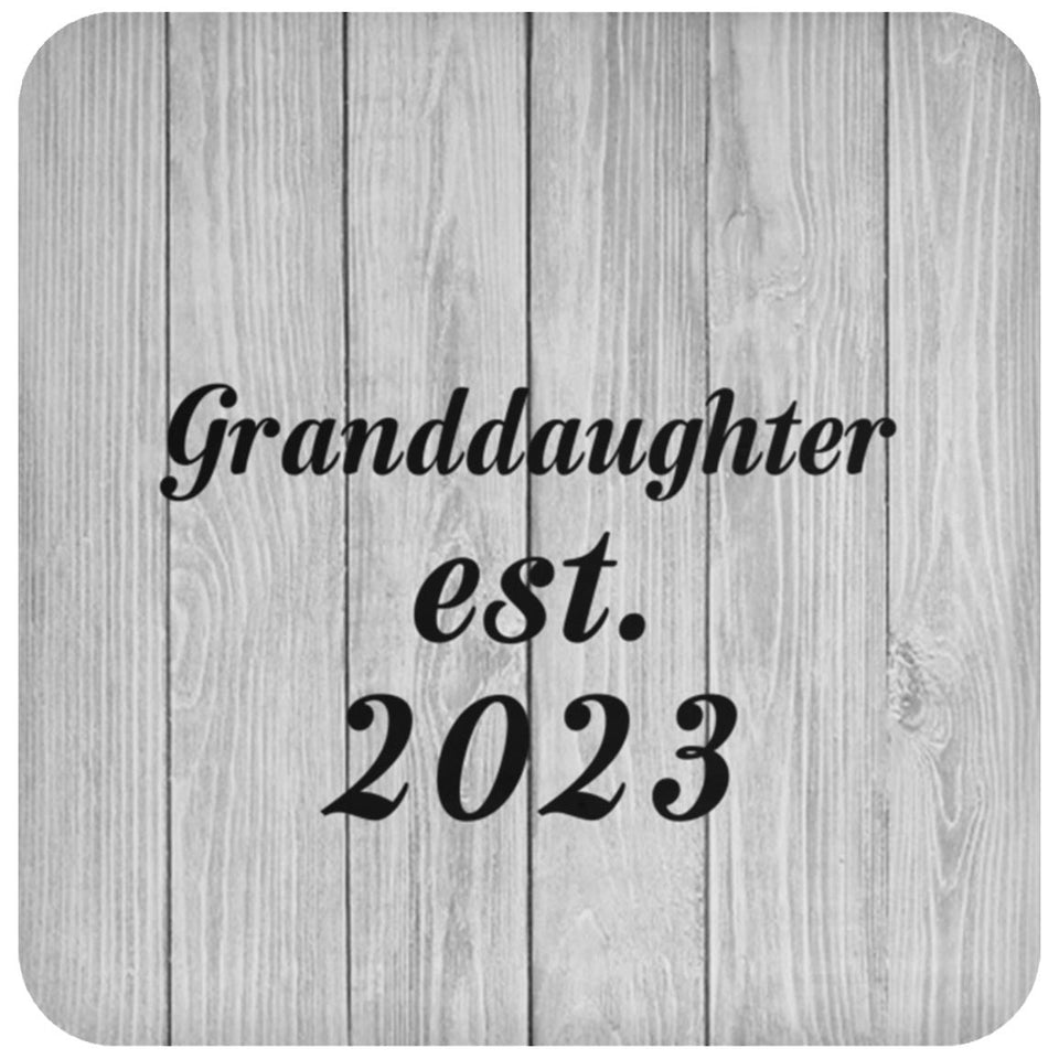 Granddaughter Established Est. 2023 - Drink Coaster F