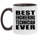 Best Engineering Technician Ever - 11oz Accent Mug Black