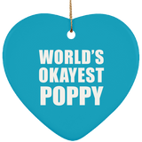 World's Okayest Poppy - Heart Ornament