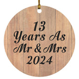 13 Years As Mr & Mrs 2024 - Circle Ornament C