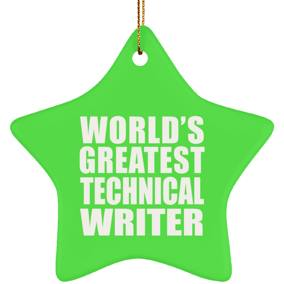 World's Greatest Technical Writer - Star Ornament