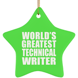 World's Greatest Technical Writer - Star Ornament