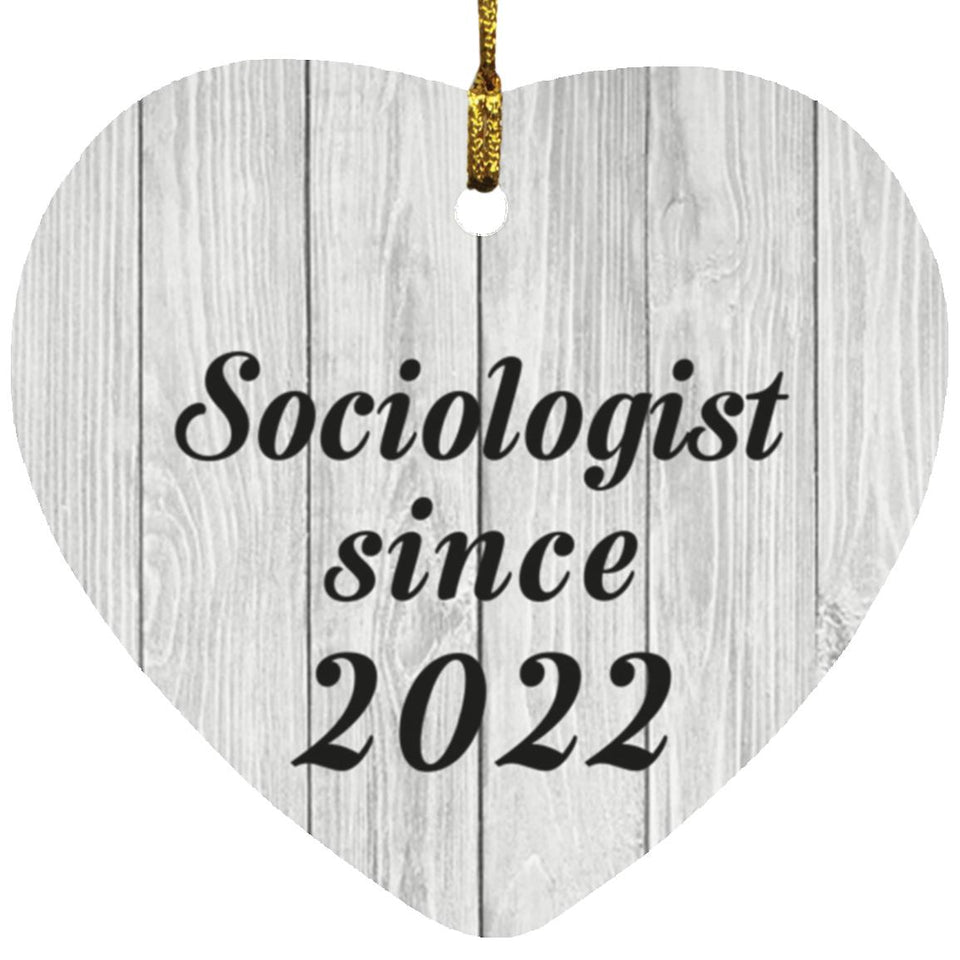 Sociologist Since 2022 - Heart Ornament F