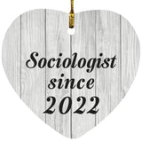 Sociologist Since 2022 - Heart Ornament F
