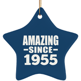 69th Birthday Amazing Since 1955 - Star Ornament