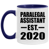Paralegal Assistant Established EST. 2020 - 11oz Accent Mug Purple
