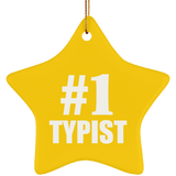 Number One #1 Typist - Star Ornament