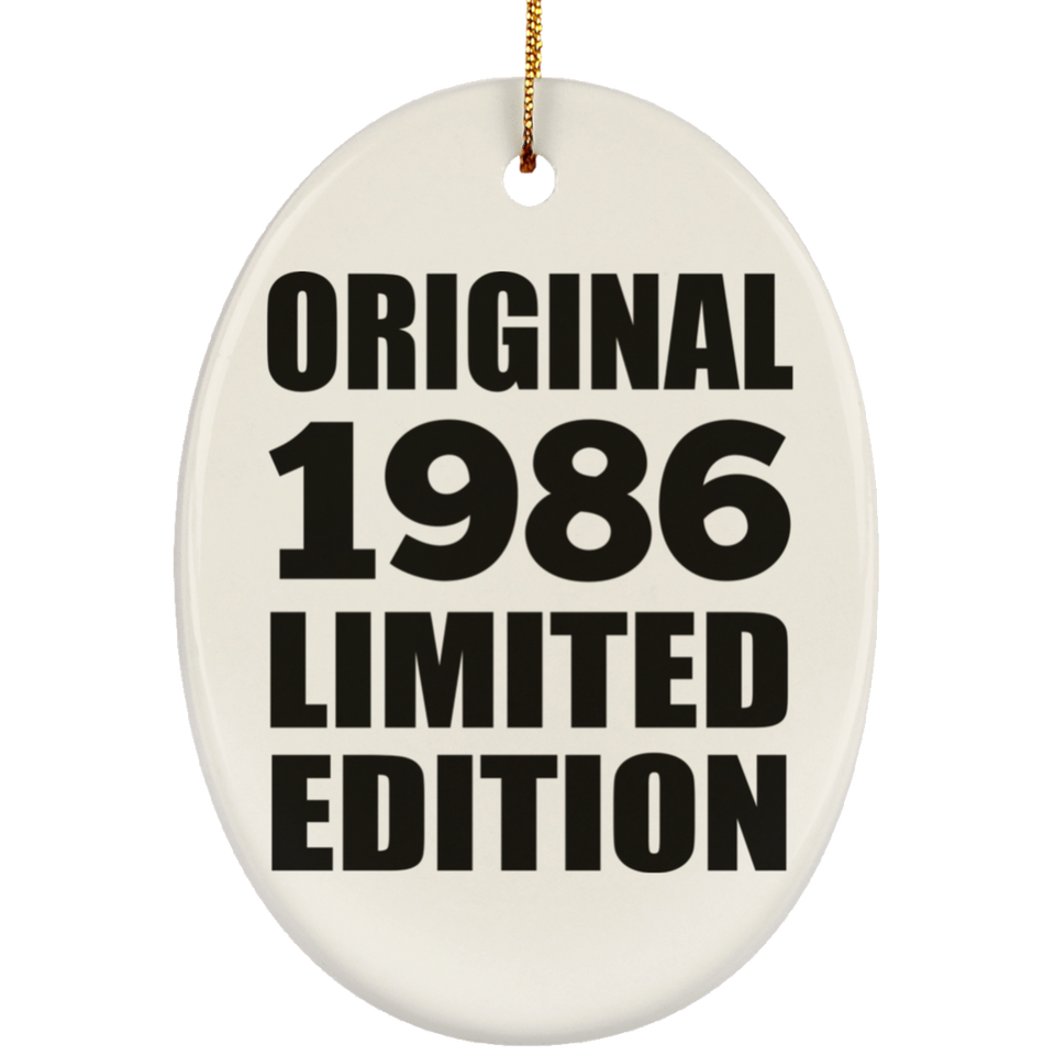 38th Birthday Original 1986 Limited Edition - Oval Ornament
