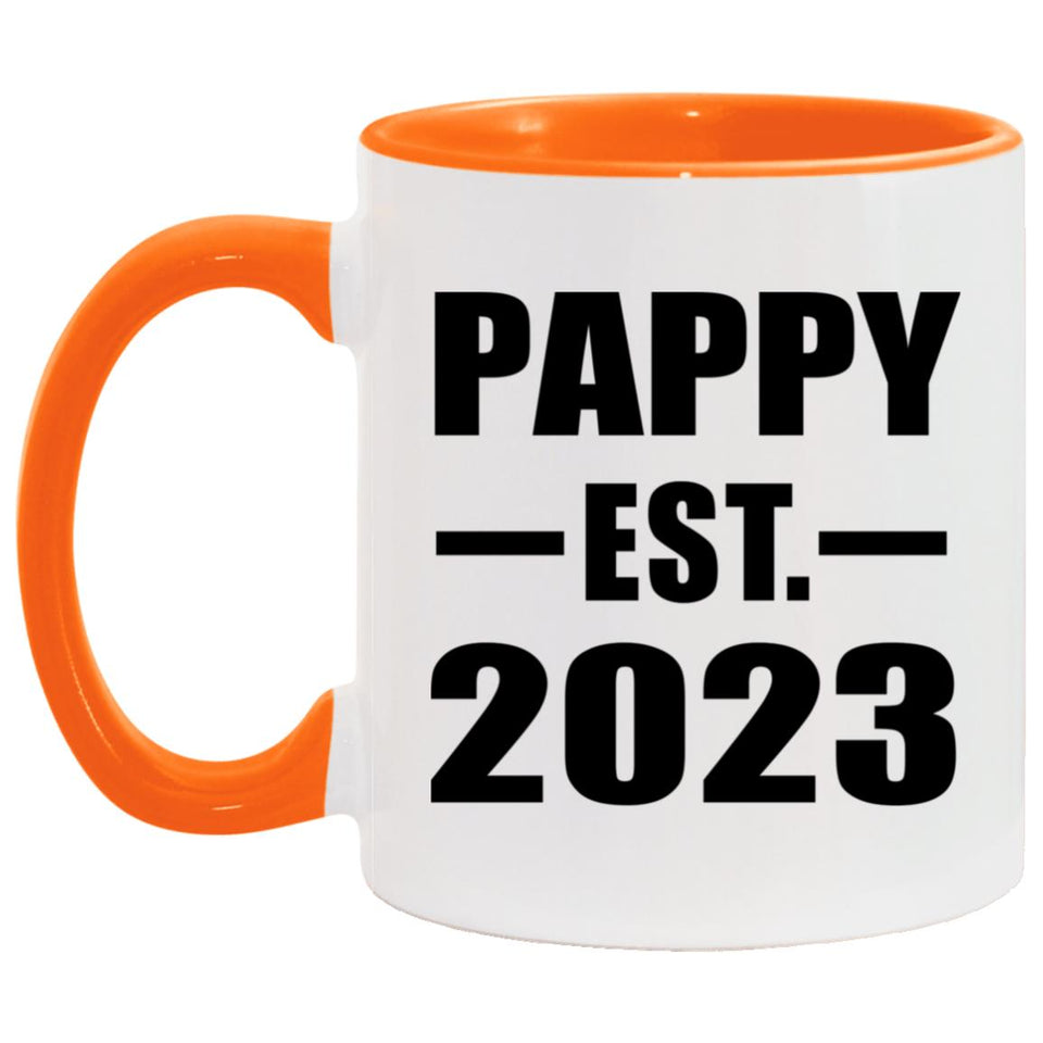 Pappy Established EST. 2023 - 11oz Accent Mug Orange
