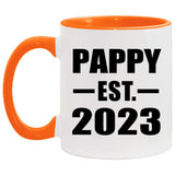 Pappy Established EST. 2023 - 11oz Accent Mug Orange