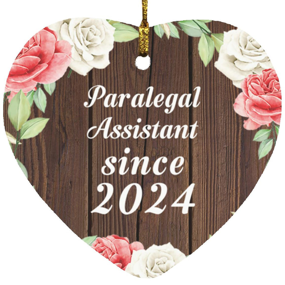 Paralegal Assistant Since 2024 - Heart Ornament A