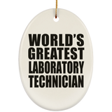 World's Greatest Laboratory Technician - Oval Ornament