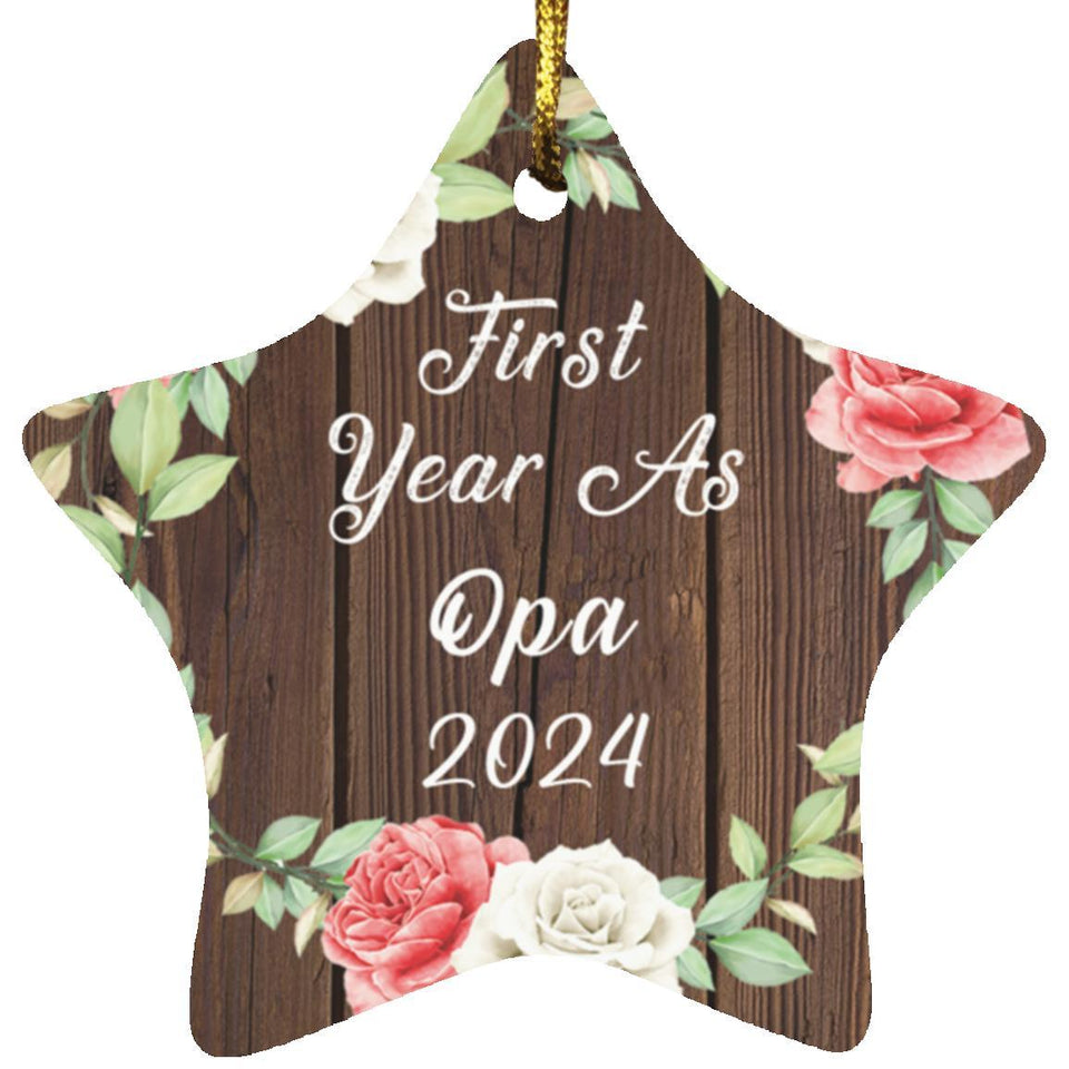 First Year As Opa 2024 - Star Ornament A