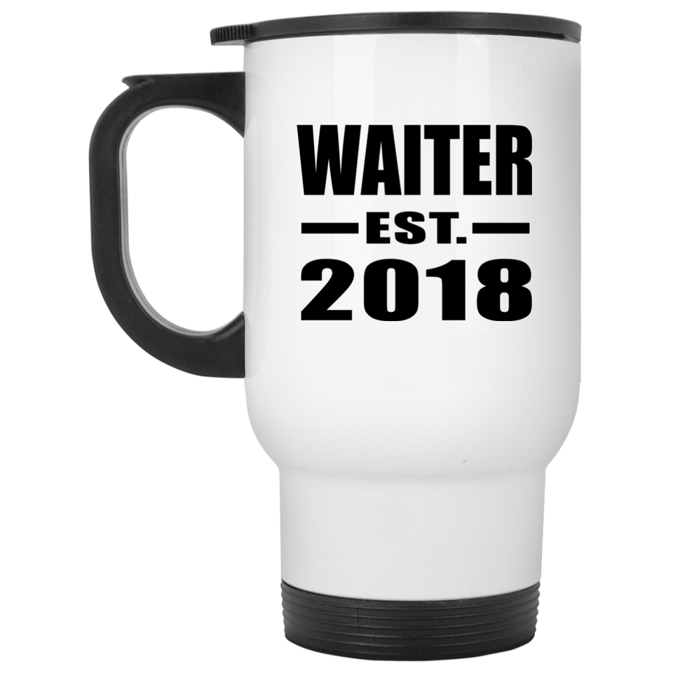 Waiter Established EST. 2018 - White Travel Mug