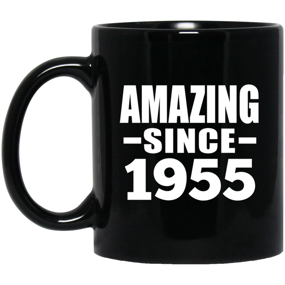 69th Birthday Amazing Since 1955 - 11 Oz Coffee Mug Black