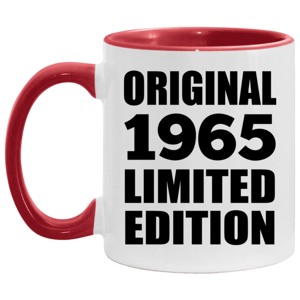59th Birthday Original 1965 Limited Edition - 11oz Accent Mug Red