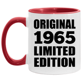 59th Birthday Original 1965 Limited Edition - 11oz Accent Mug Red