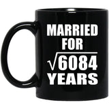 78th Anniversary Married For Square Root of 6084 Years - 11oz Coffee Mug Black