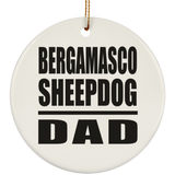 Bergamasco Sheepdog Dad - Circle Ornament