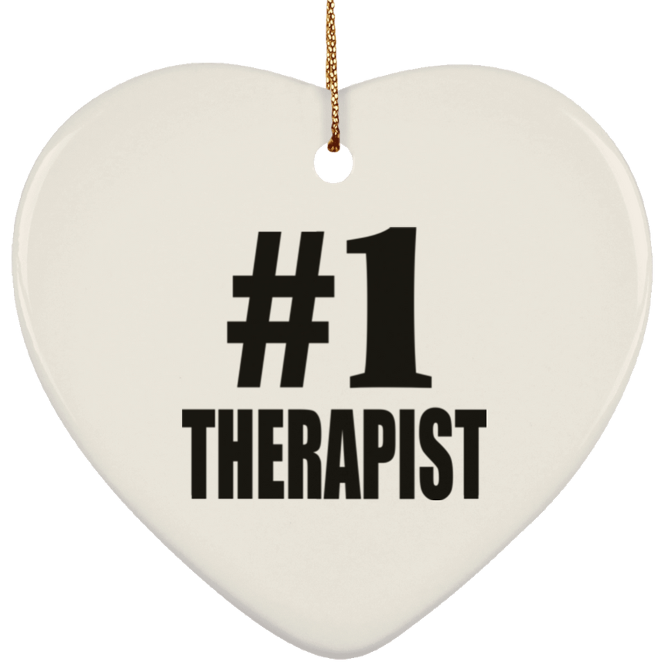Number One #1 Therapist - Heart Ornament