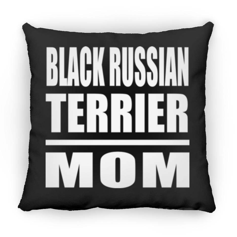 Black Russian Terrier Mom - Throw Pillow Black