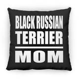 Black Russian Terrier Mom - Throw Pillow Black