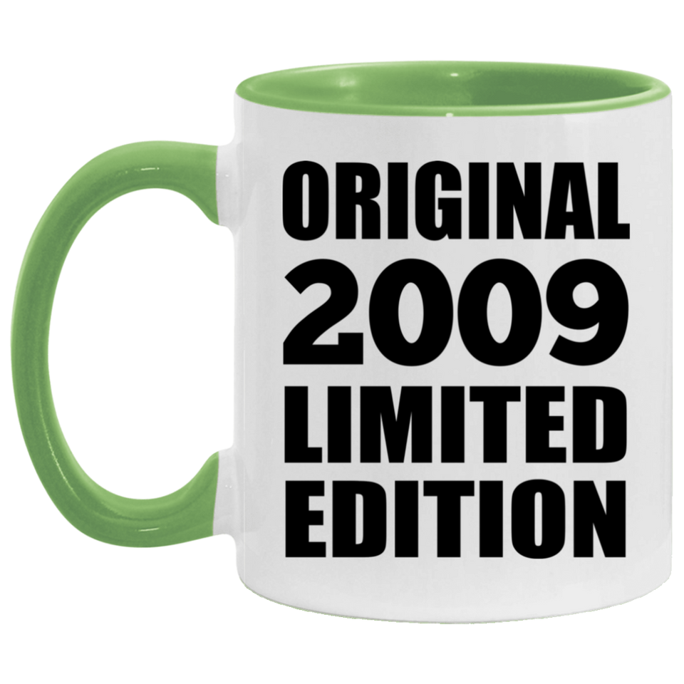 15th Birthday Original 2009 Limited Edition - 11oz Accent Mug Green