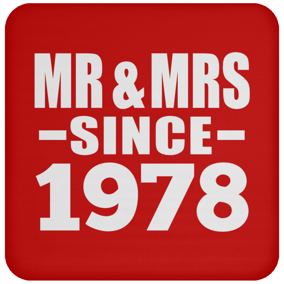 46th Anniversary Mr & Mrs Since 1978 - Drink Coaster