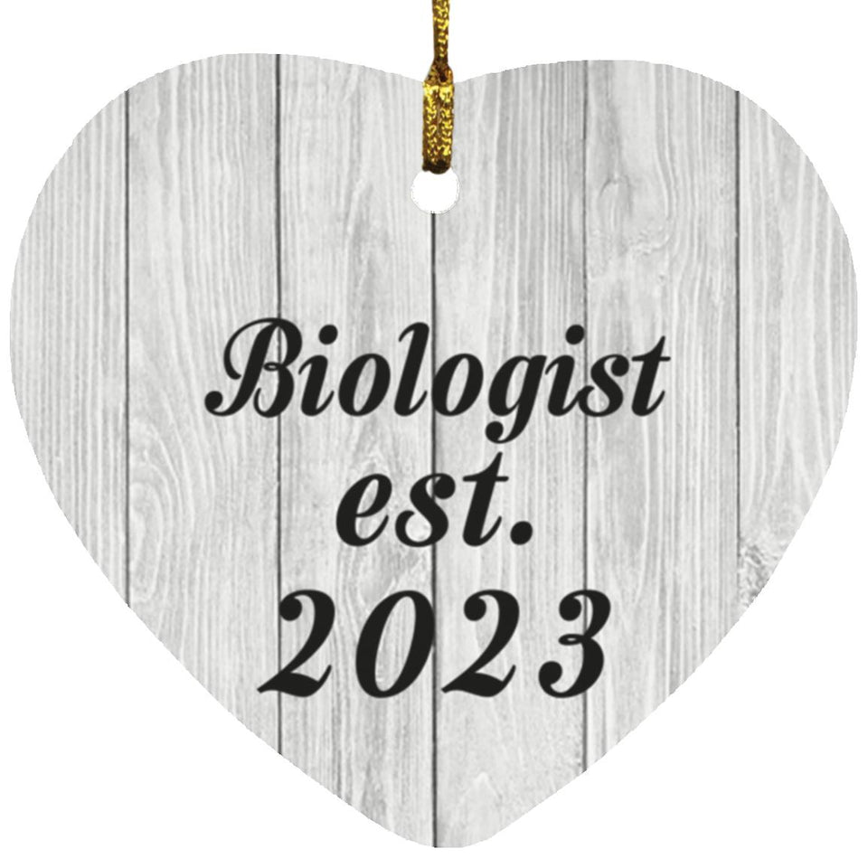 Biologist Established Est. 2023 - Heart Ornament F