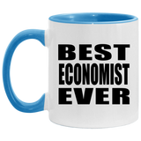 Best Economist Ever - 11oz Accent Mug Blue