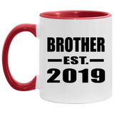 Brother Established EST. 2019 - 11oz Accent Mug Red