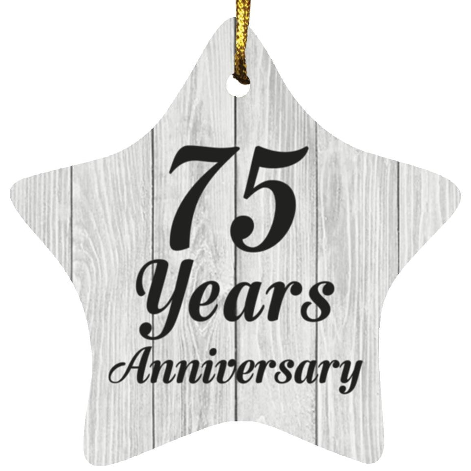 75th Anniversary 75 Years Anniversary - Star Ornament F