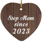 Step Mom Since 2023 - Heart Ornament D